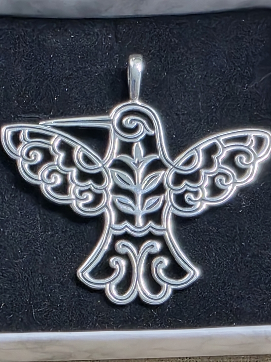 James Avery Jewelry - James Avery Retired Large Open work Hummingbird Pend.